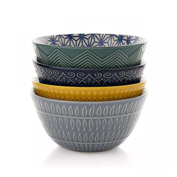 4Pcs HESTIA Stoneware Salad/Tapas Bowl Set