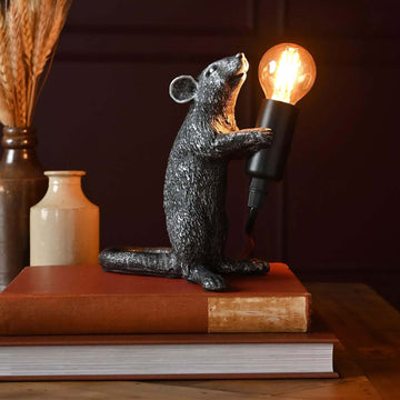 18cm HESTIA Mouse with Bulb Lamp