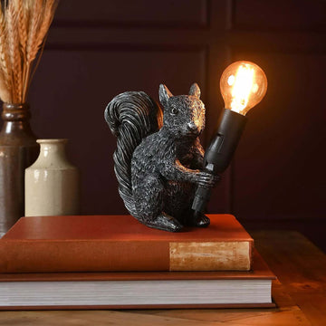 16cm HESTIA Squirrel with Bulb Lamp