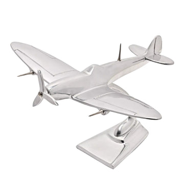 10" Aluminium Chrome Spitfire Aircraft Model Plane