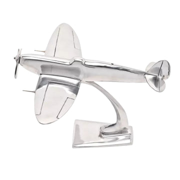 14" Aluminium Chrome Spitfire Aircraft Model Plane
