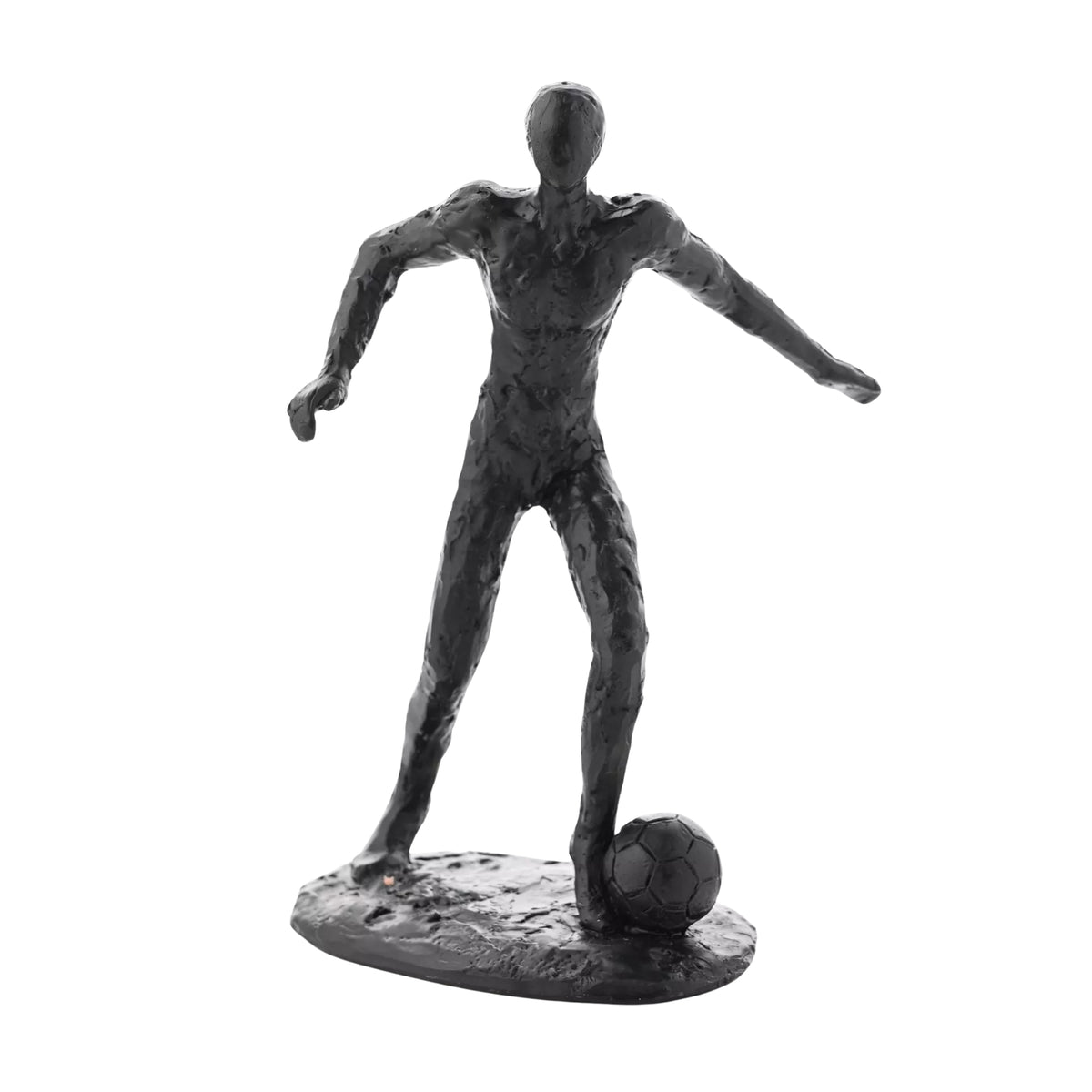 Harvey Makin Black Resin Footballer Figurine