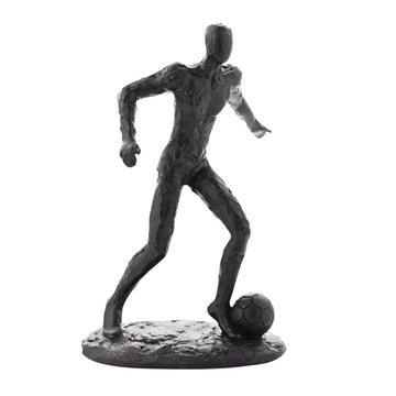 Harvey Makin Black Resin Footballer Figurine