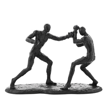 Black Modern Boxing Resin Figurine