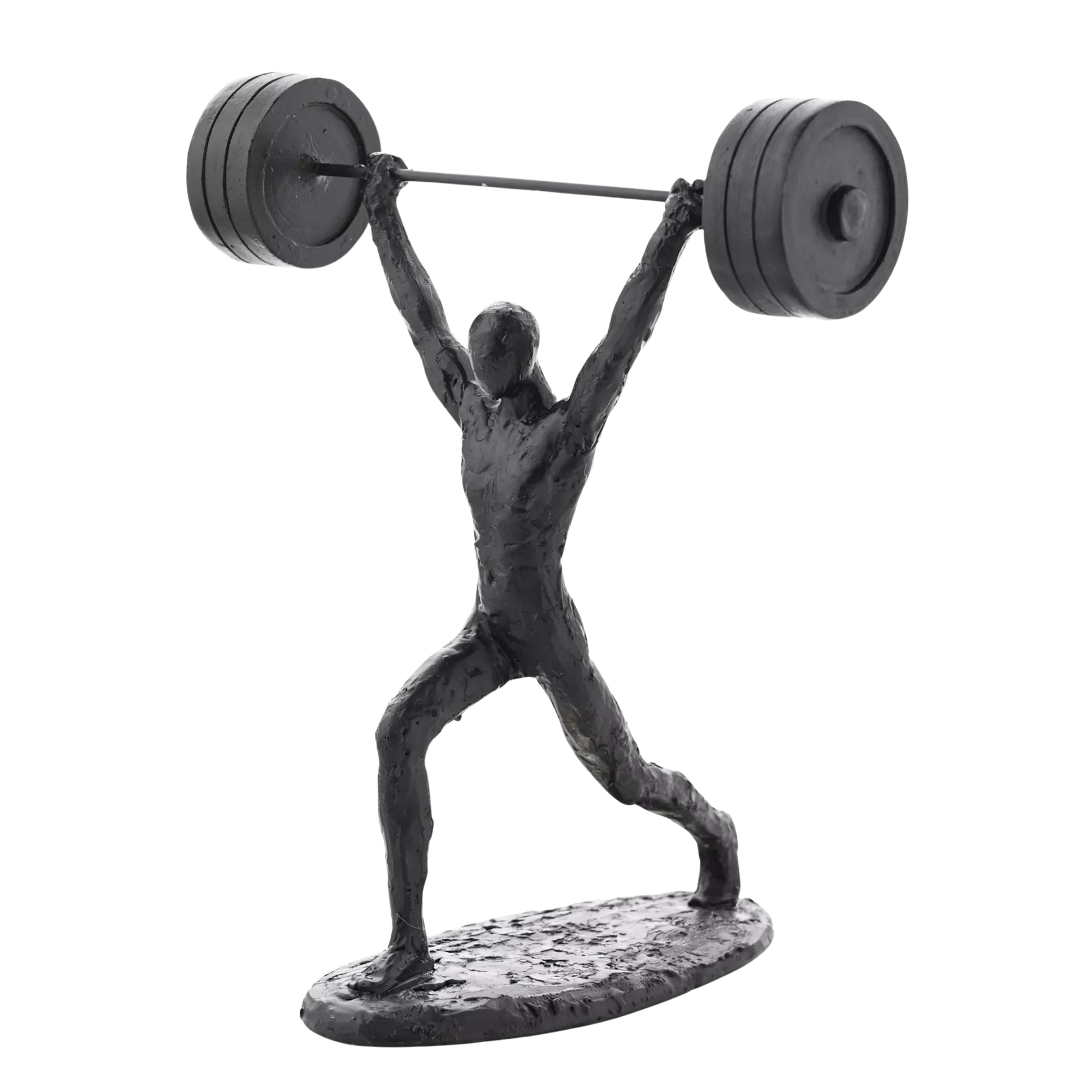 Harvey Makin Black Weightlifting Polyresin Figurine