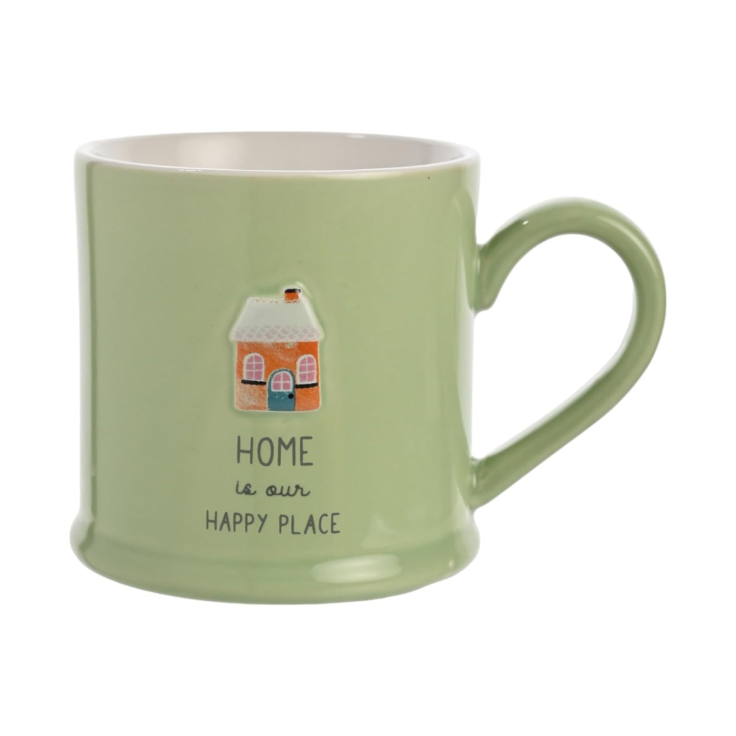 Home Embossed Ceramic Love Life 300ml Coffee Mug