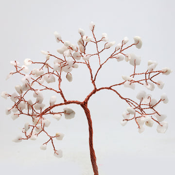 White Jade Gemstone Tree Ornament