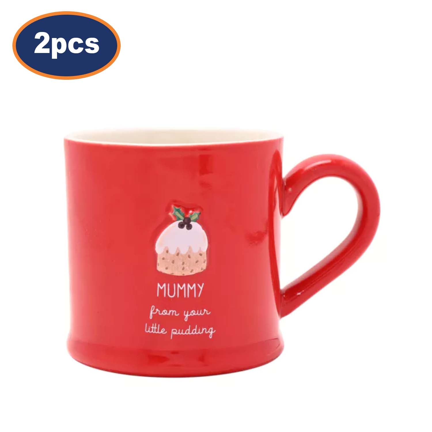 2Pcs Mummy Embossed 300ml Christmas Mug