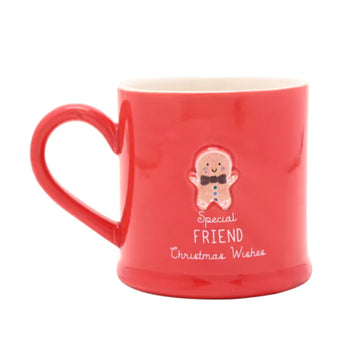 2Pcs Friend Love Life Embossed 300ml Christmas Mug
