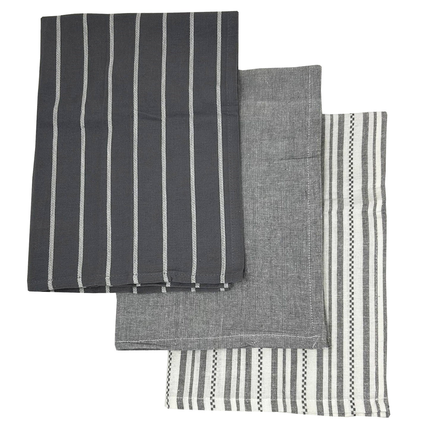 18pcs 100% Cotton Kitchen Tea Towel Set - Grey