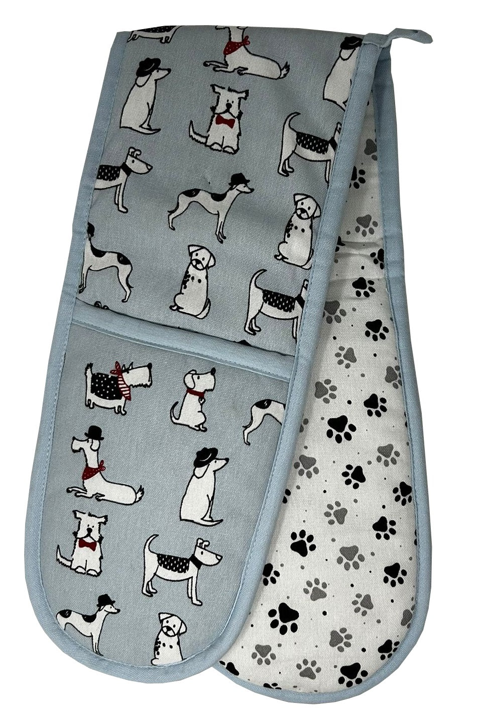 Dogs Double Oven Gloves 100% Cotton, New