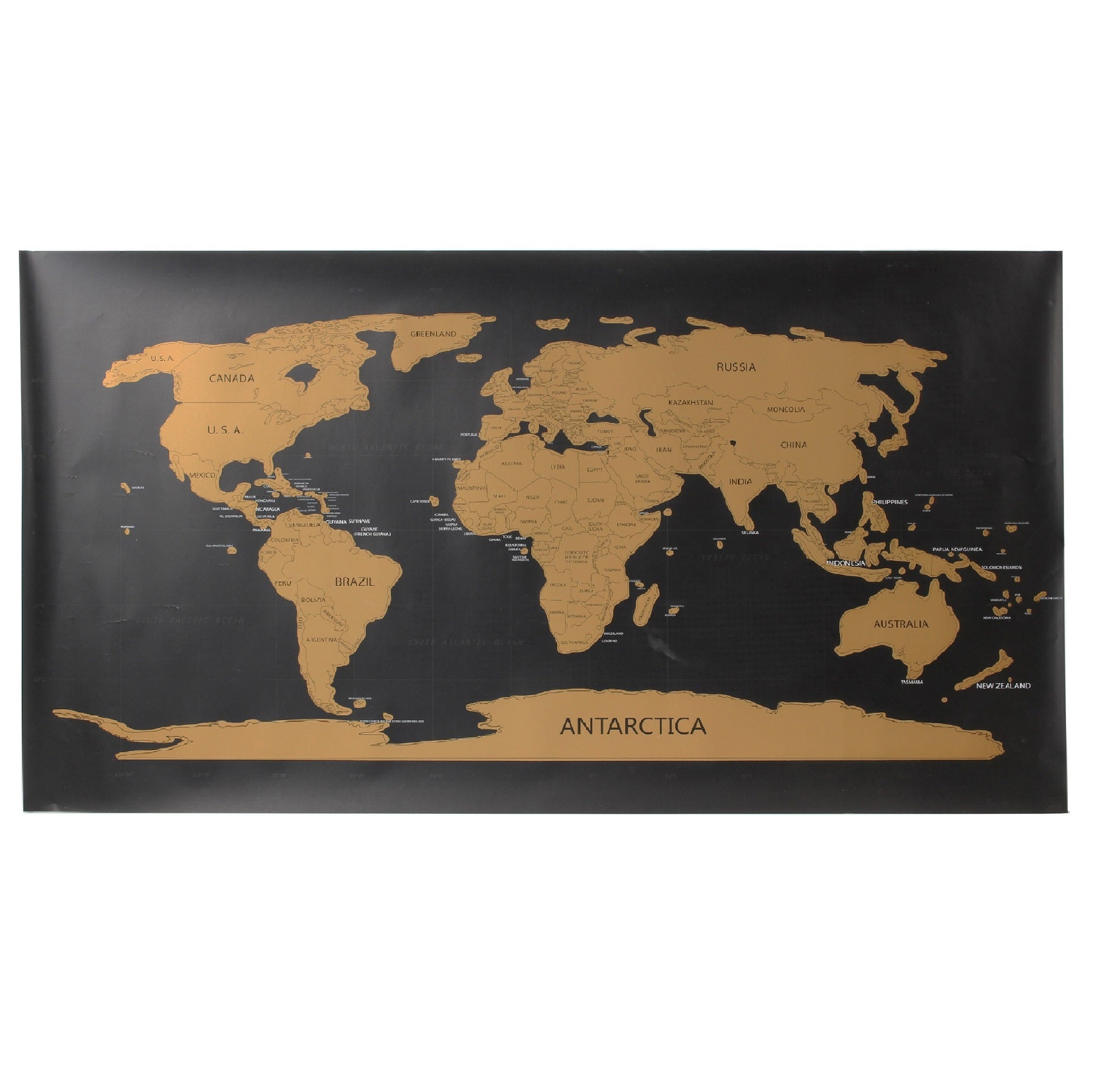 Travellers Large 80X45 cm Scratch Off World Map