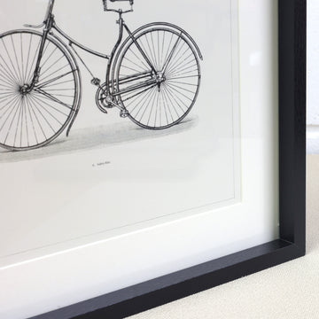 Framed Two Bicycle Picture Wall Art