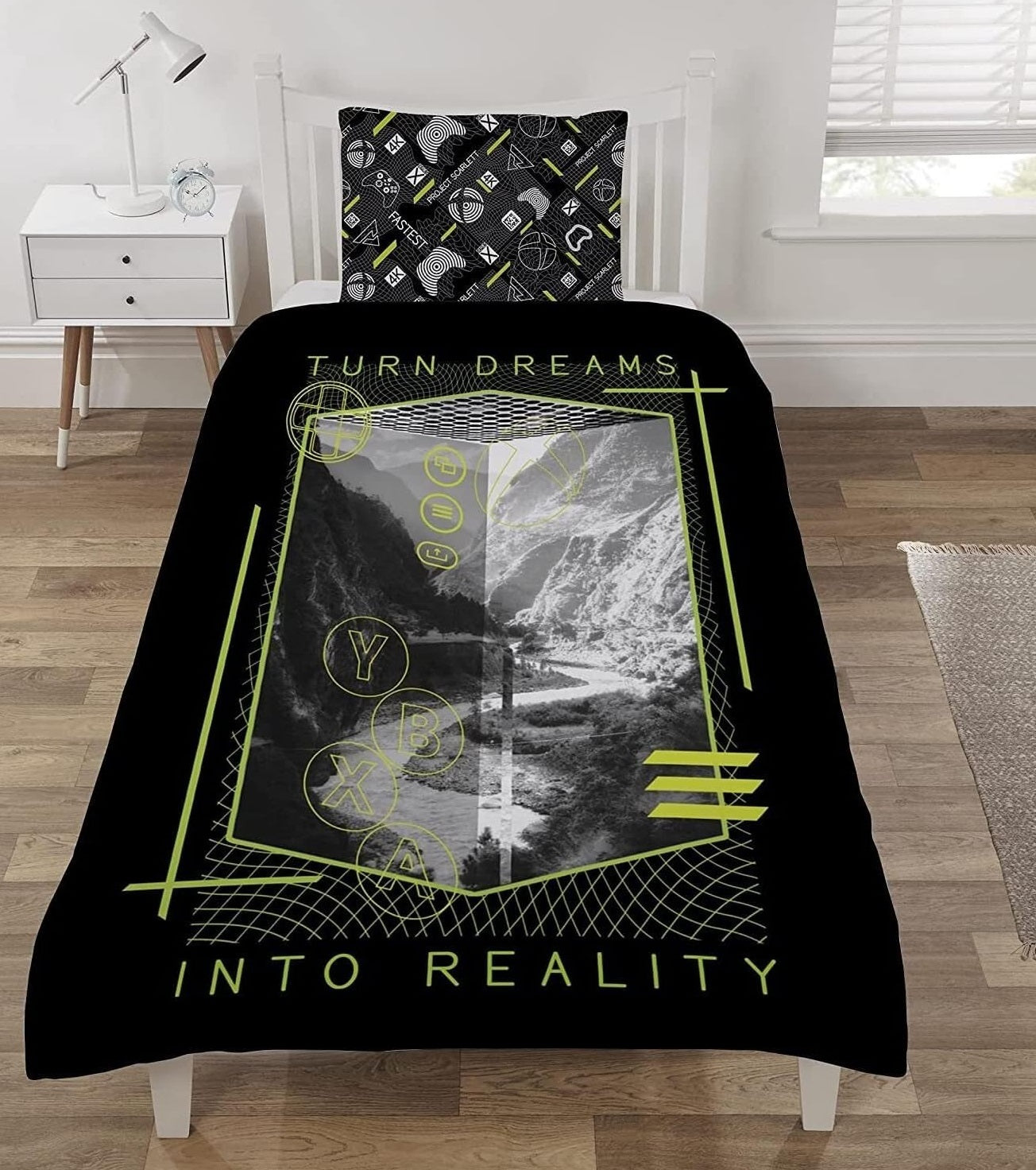 Xbox Game Reality Duvet Cover Set, Single