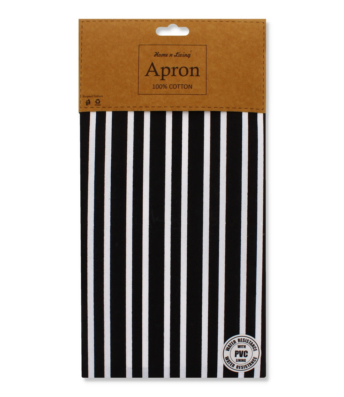 Butcher Stripe Waterproof Aprons - Black