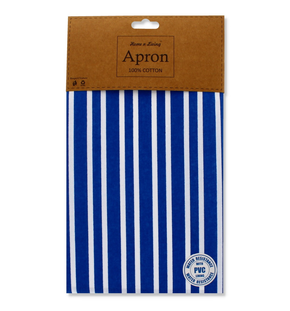 Butcher Stripe Waterproof Aprons - Blue