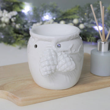 Ceramic Pines White Wax Melting Oil Burner