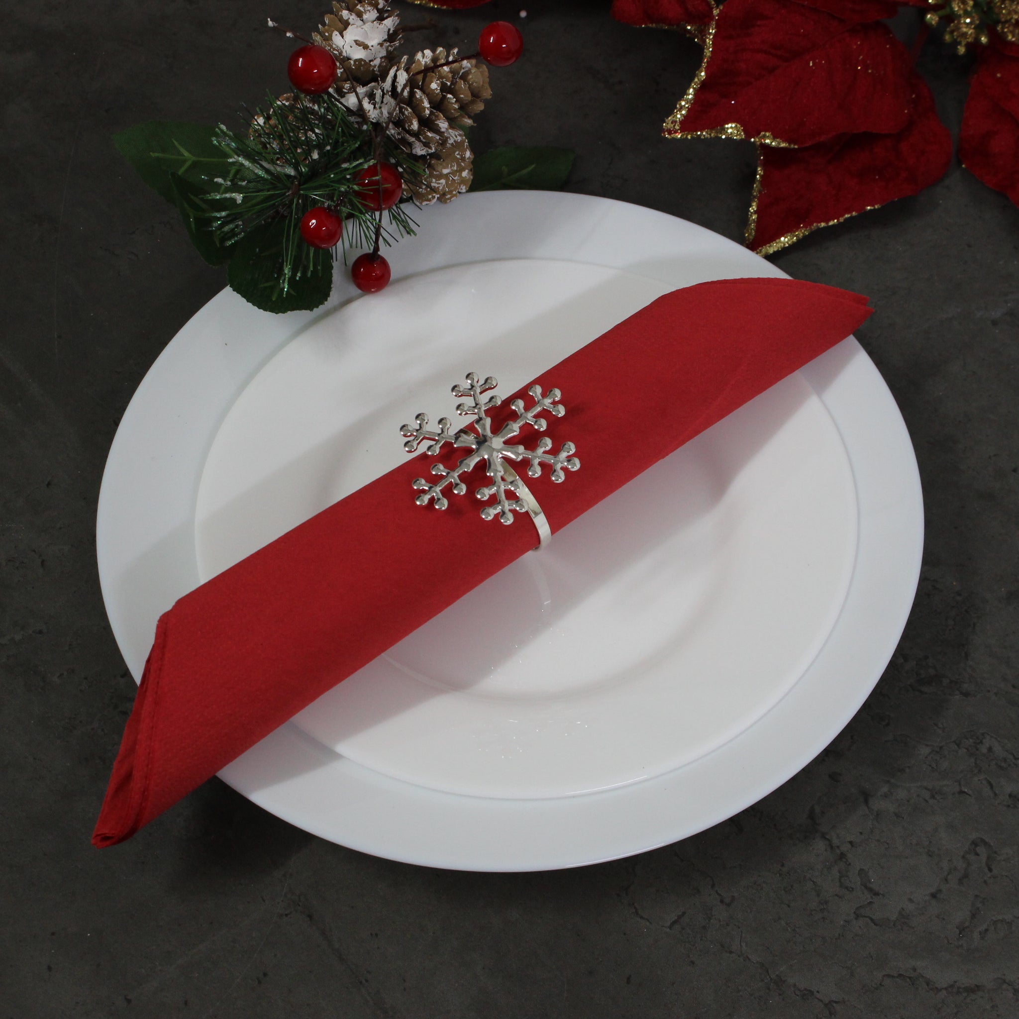 Silver Snowflake Napkin Ring