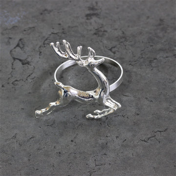 Silver Reindeer Napkin Ring