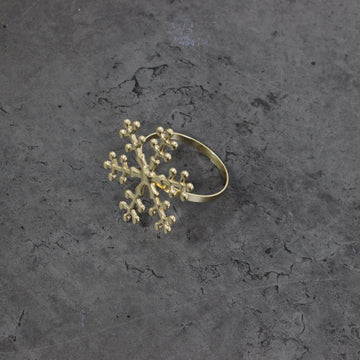 Gold Snowflake Napkin Ring