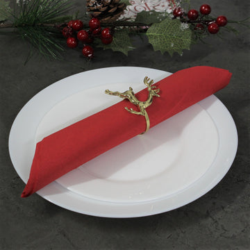 Gold Reindeer Napkin Ring