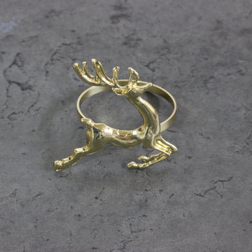 Gold Reindeer Napkin Ring