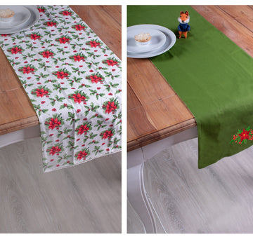 Christmas Joy Oven Glove Table Runner Cloth Tea Towels & Dinner Napkins Set