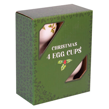 4PC Christmas Egg Cups Set