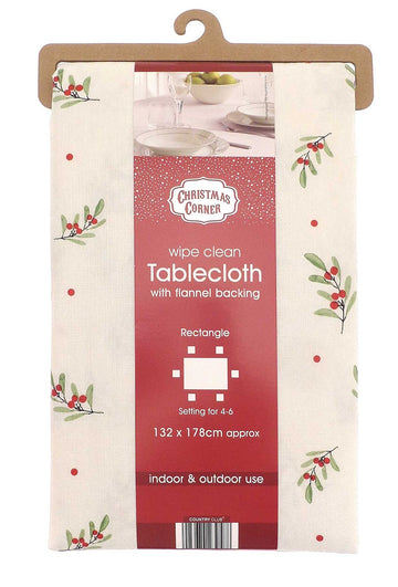 Berry Botanical Robin Table cloth 132x230cm - Red