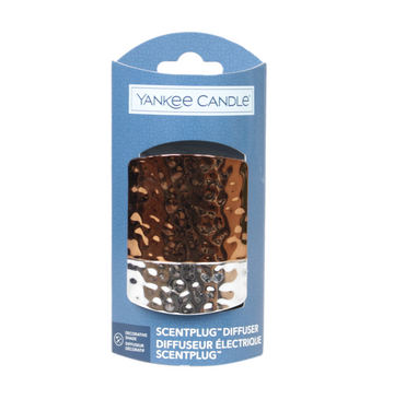 Chrome Hammer Effect Air Freshner Scent Mains Plug Base Unit