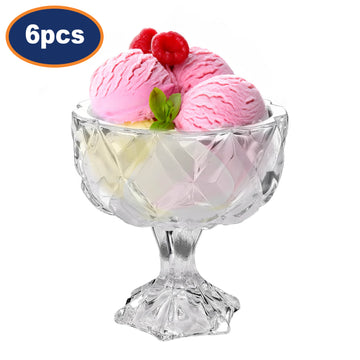 6Pcs Royal Cuisine Glass Dessert Bowls