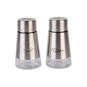 Salt & Pepper Shakers Stainless Steel and Glass