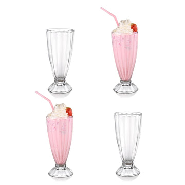 4Pcs Clear 340ml Dessert Glass Set