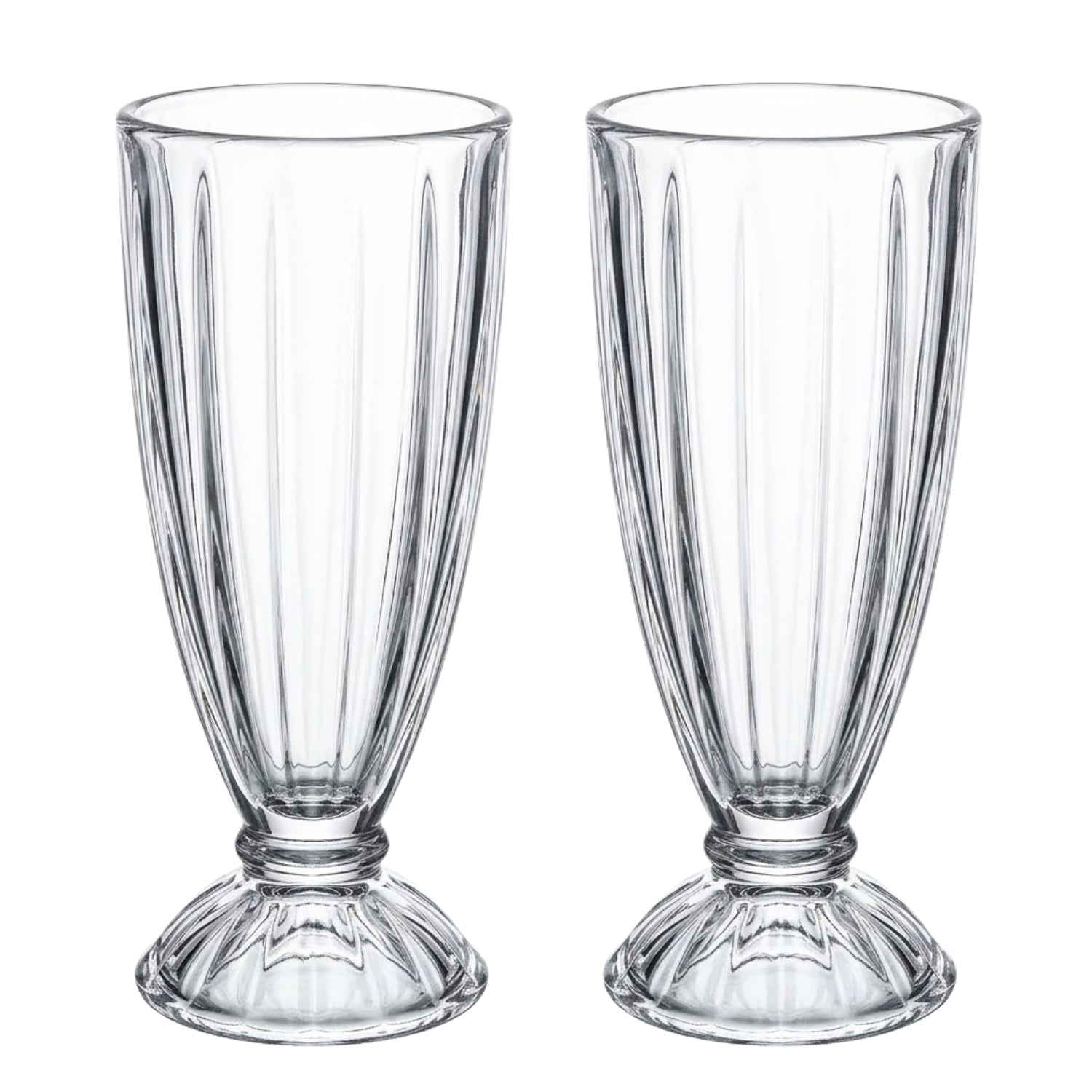 2Pcs Clear 340ml Dessert Glass Set