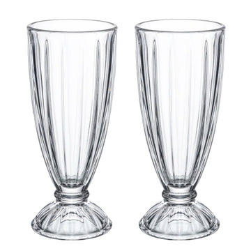2Pcs Clear 340ml Dessert Glass Set