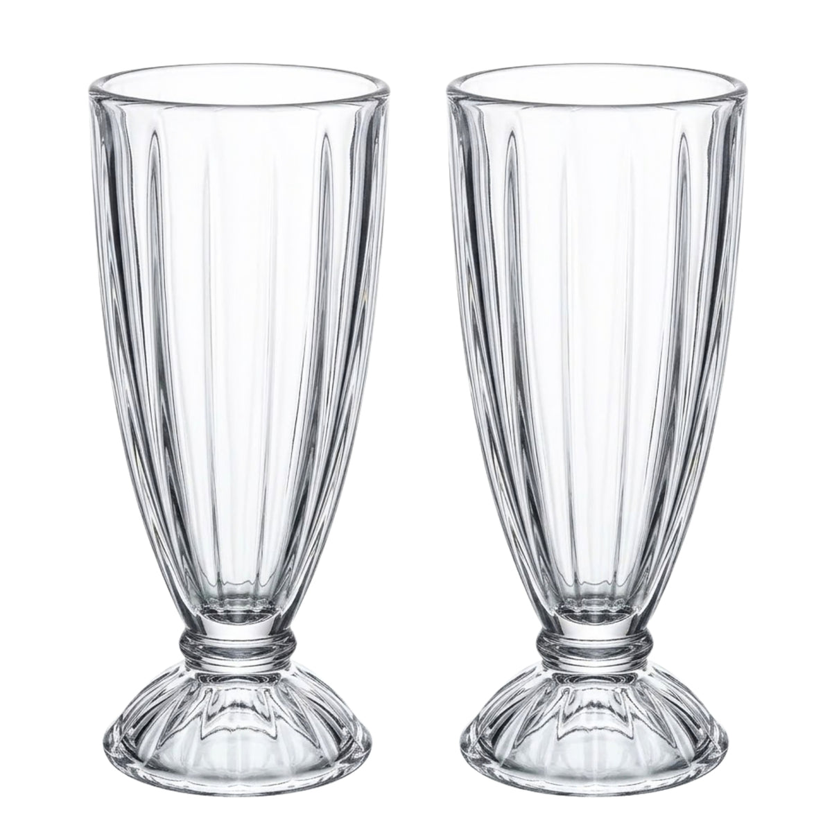 2Pcs Clear 340ml Dessert Glass Set