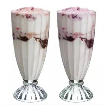 2Pcs Clear 340ml Dessert Glass Set