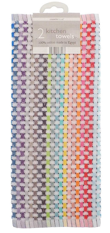 2 Pack 100% Cotton Zing Tea Towels