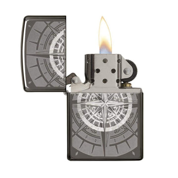 Zippo Lighter Classic Compass Laser Engraved