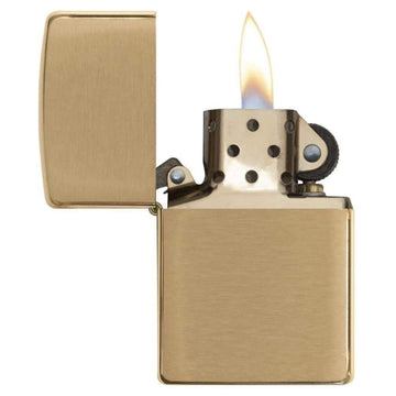 Zippo Lighter High Brushed Brass Armor