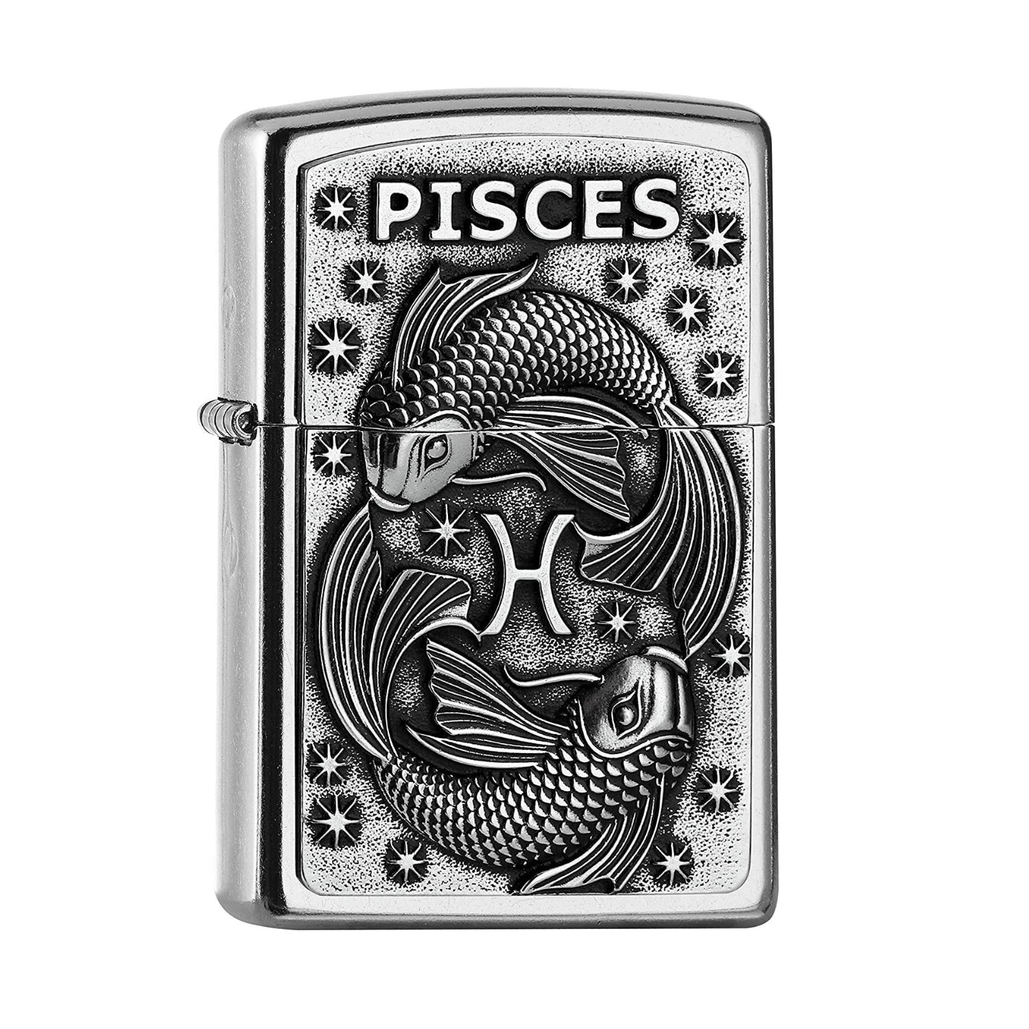 Zippo Lighter Pisces Zodiac Sign Street Chrome