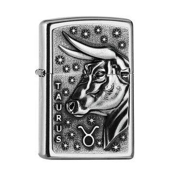 Zippo Lighter Taurus Zodiac Sign Street Chrome