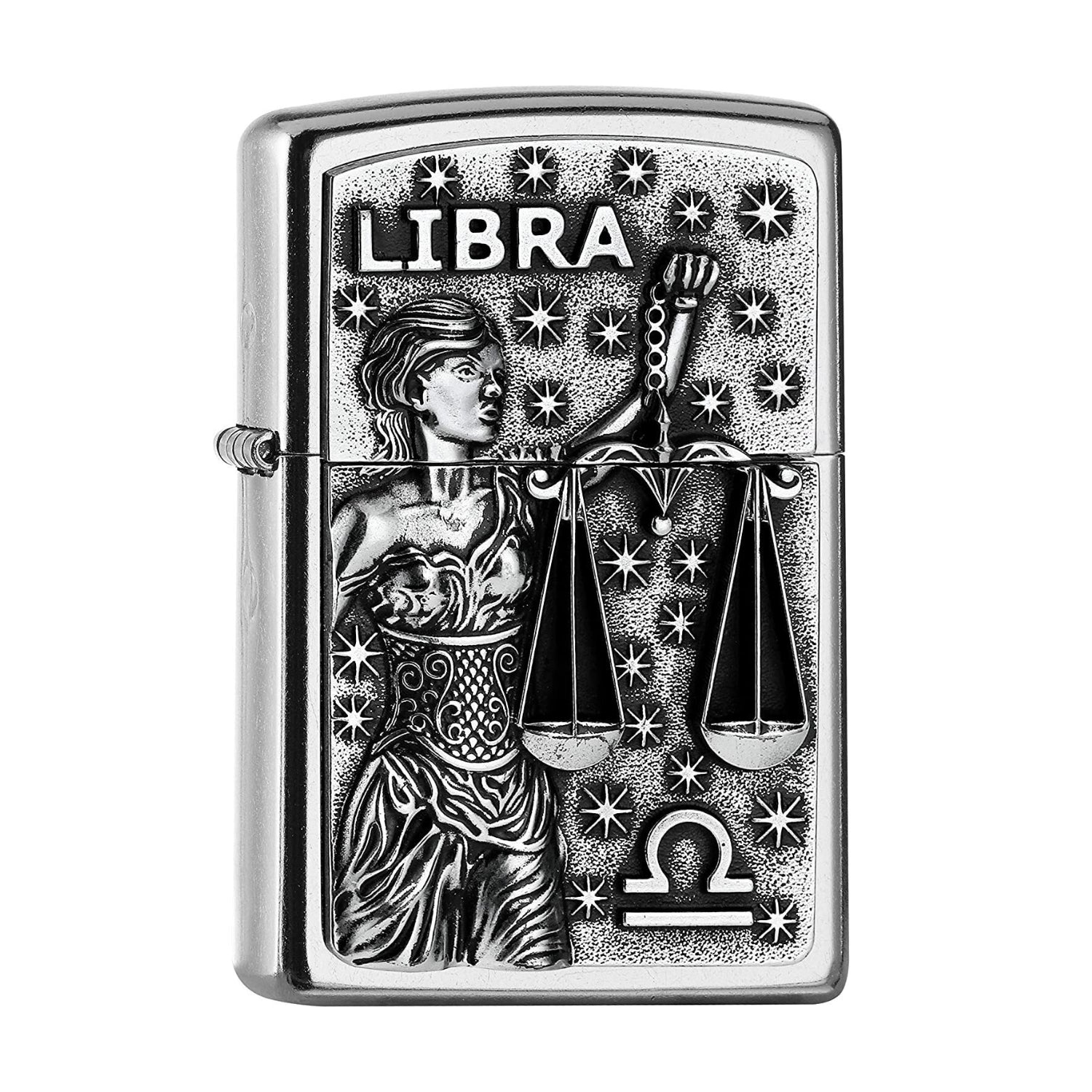 Zippo Lighter Libra Zodiac Sign Street Chrome