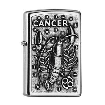 Zippo Lighter Cancer Zodiac Sign Street Chrome