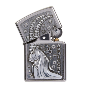 Zippo Lighter Capricorn Zodiac Sign Street Chrome