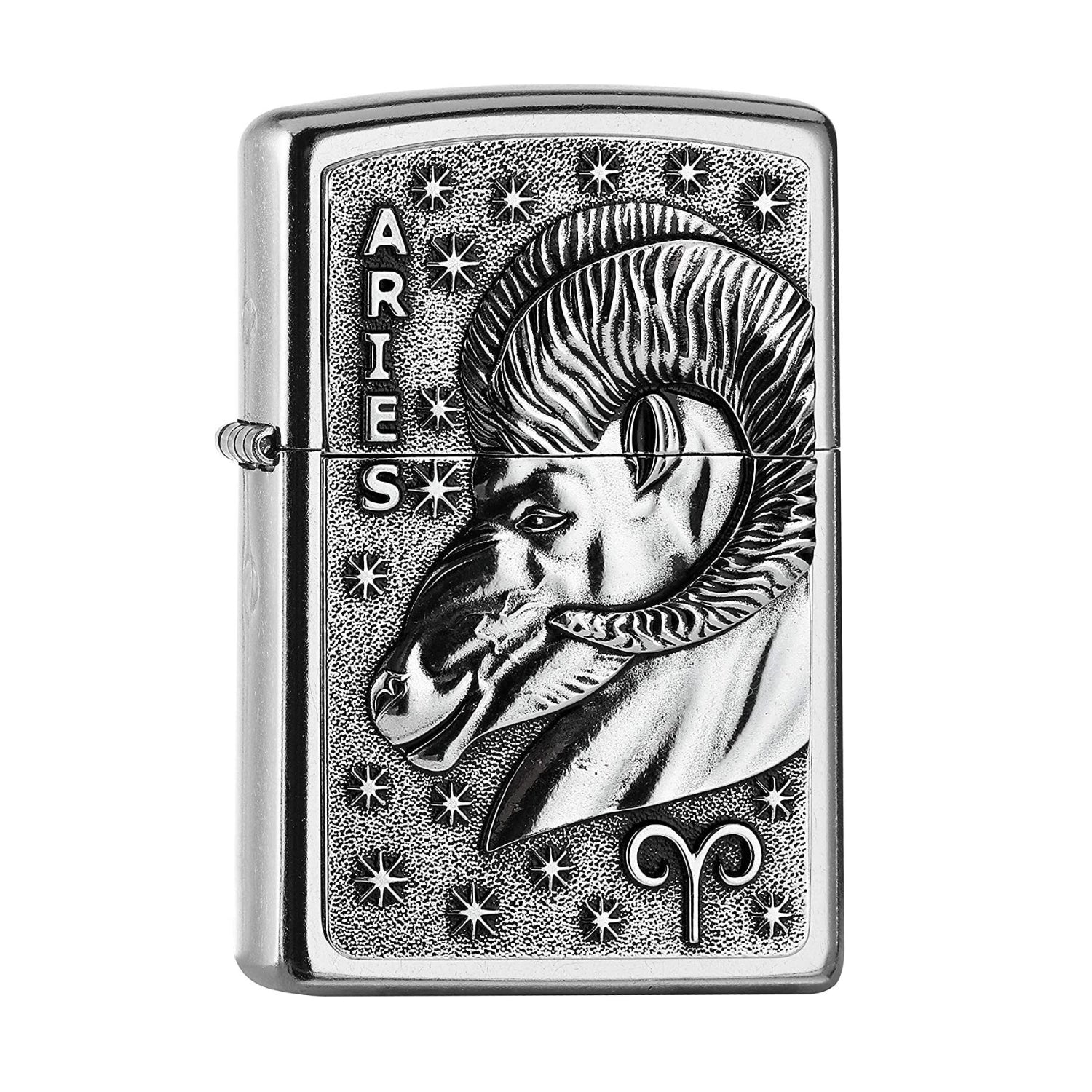 Zippo Lighter Aries Zodiac Sign Street Chrome