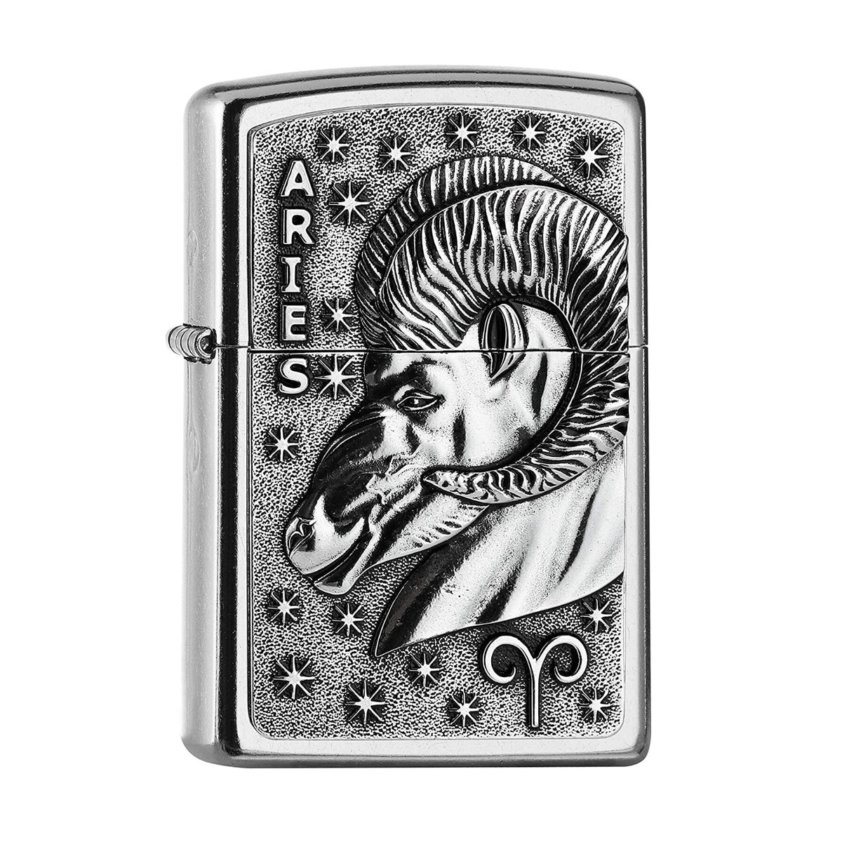 Zippo Lighter Aries Zodiac Sign Street Chrome