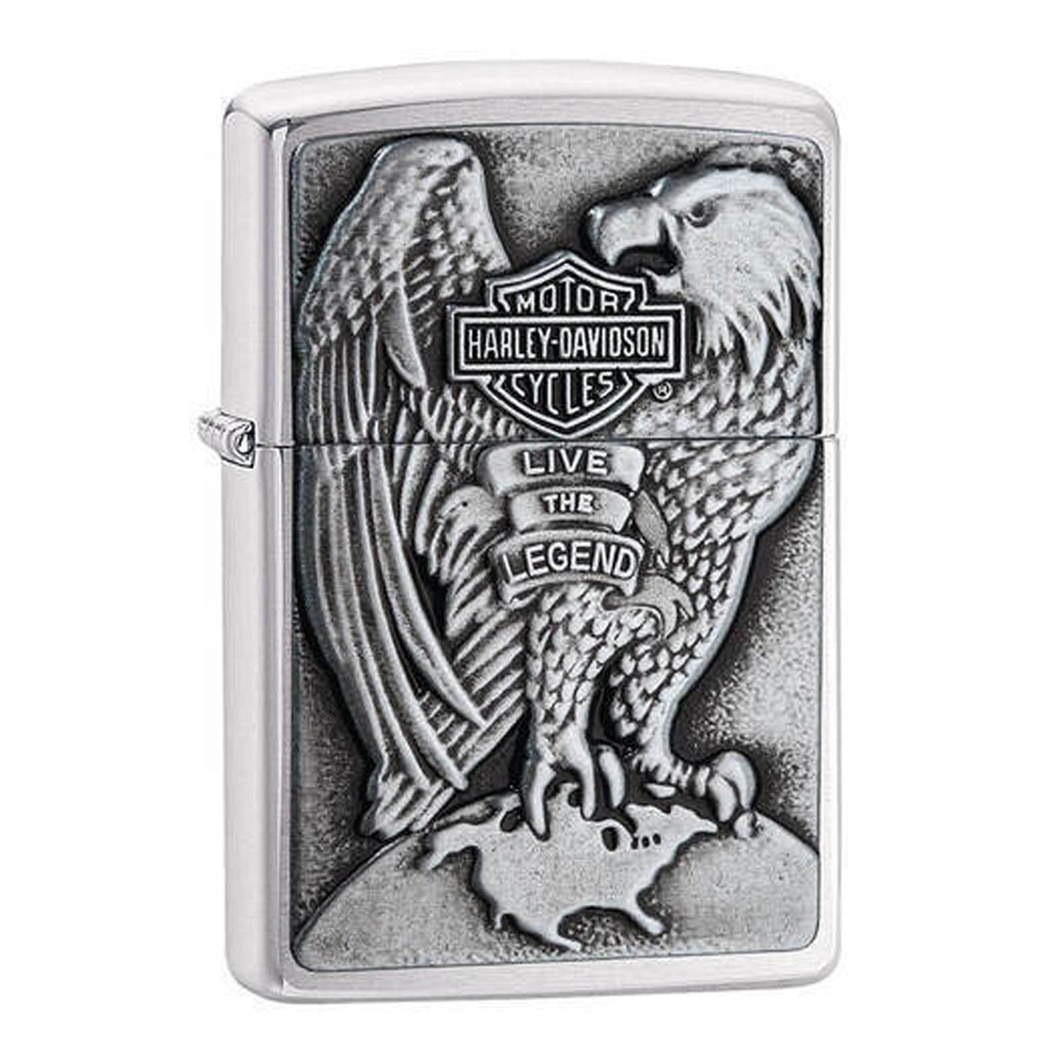 Zippo Harley-Davidson Silver Live the Legend Eagle Wings