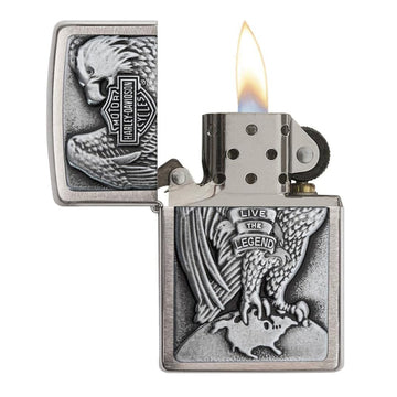 Zippo Harley-Davidson Silver Live the Legend Eagle Wings