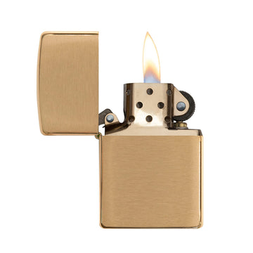 Zippo Lighter Classic Brushed Brass Finished